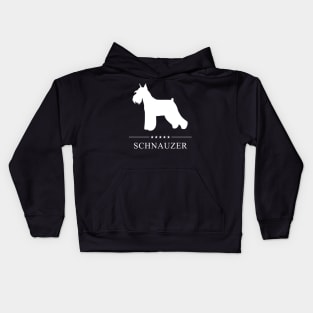 Schnauzer Dog White Silhouette Kids Hoodie